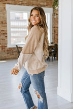 Tara Exposed Seam Long Sleeve Sweatshirt