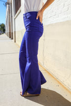 All You Need Sapphire High Waist Flare Leg Denim Jeans