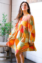 Harvest Patchwork Dreams Thermal Babydoll Bubble Dress