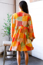 Harvest Patchwork Dreams Thermal Babydoll Bubble Dress