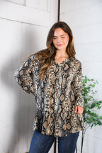 Follow Your Instincts Button Down Blouse