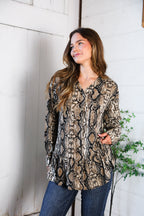 Follow Your Instincts Button Down Blouse