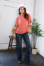Wanderlust Patchwork Long Sleeve Top