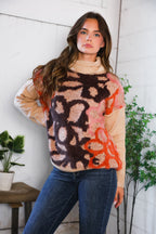Blooms in Autumn Turtleneck Cozy Sweater