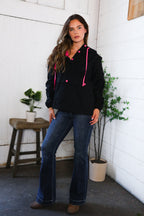 Glow Up Pink and Black Hooded Jacket