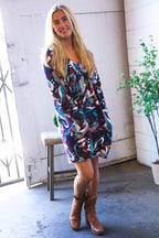 An Evening Out Navy Empire Waist Dress