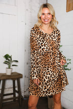 Sweet & Spotted Leopard Babydoll Tunic Dress