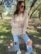 PREORDER: Tara Exposed Seam Sweatshirt