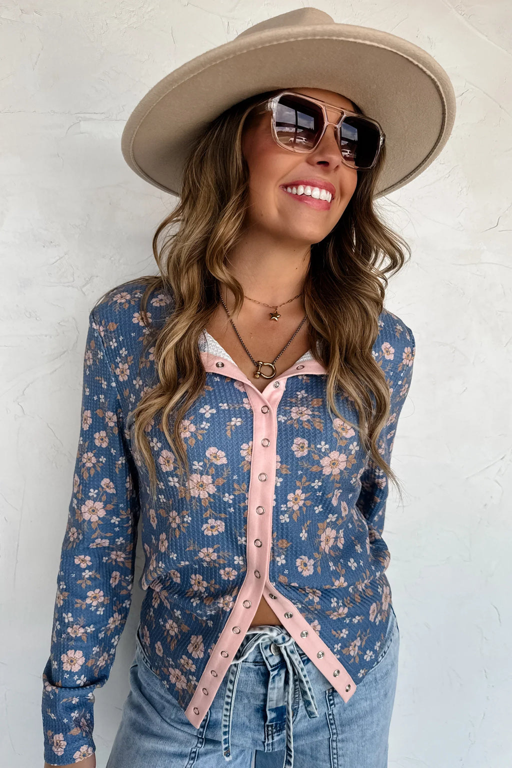 PREORDER: Kori Snap Button Waffle Top