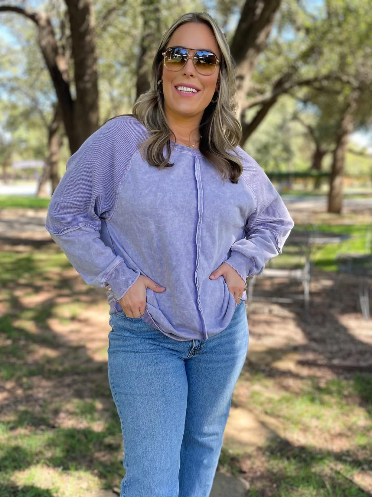 PREORDER: Tara Exposed Seam Sweatshirt