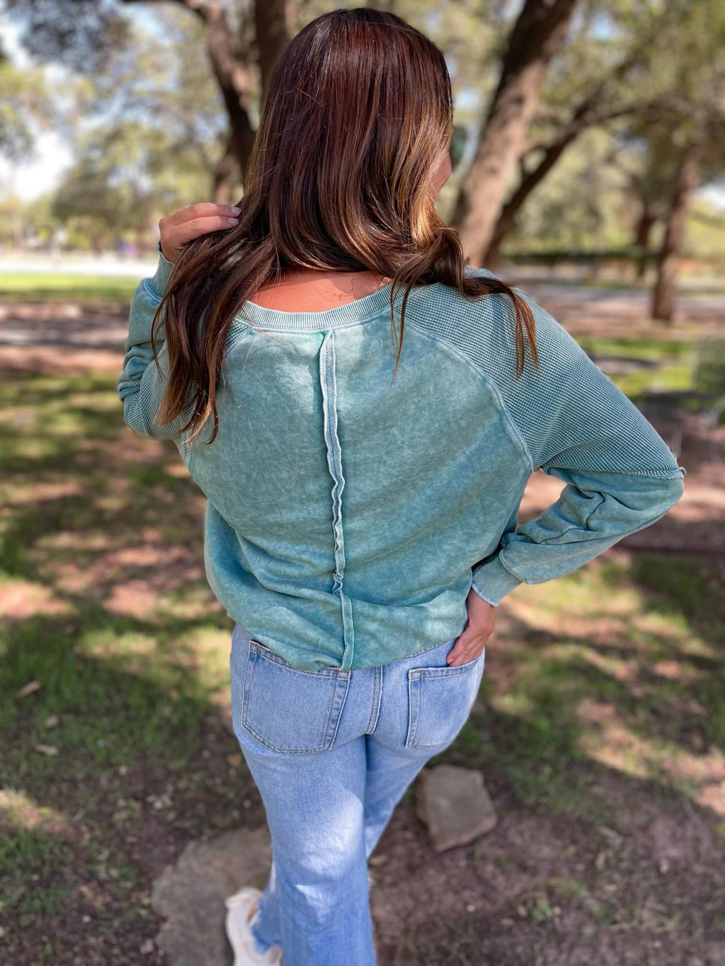 PREORDER: Tara Exposed Seam Sweatshirt