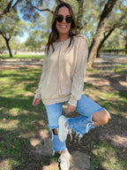 PREORDER: Tara Exposed Seam Sweatshirt