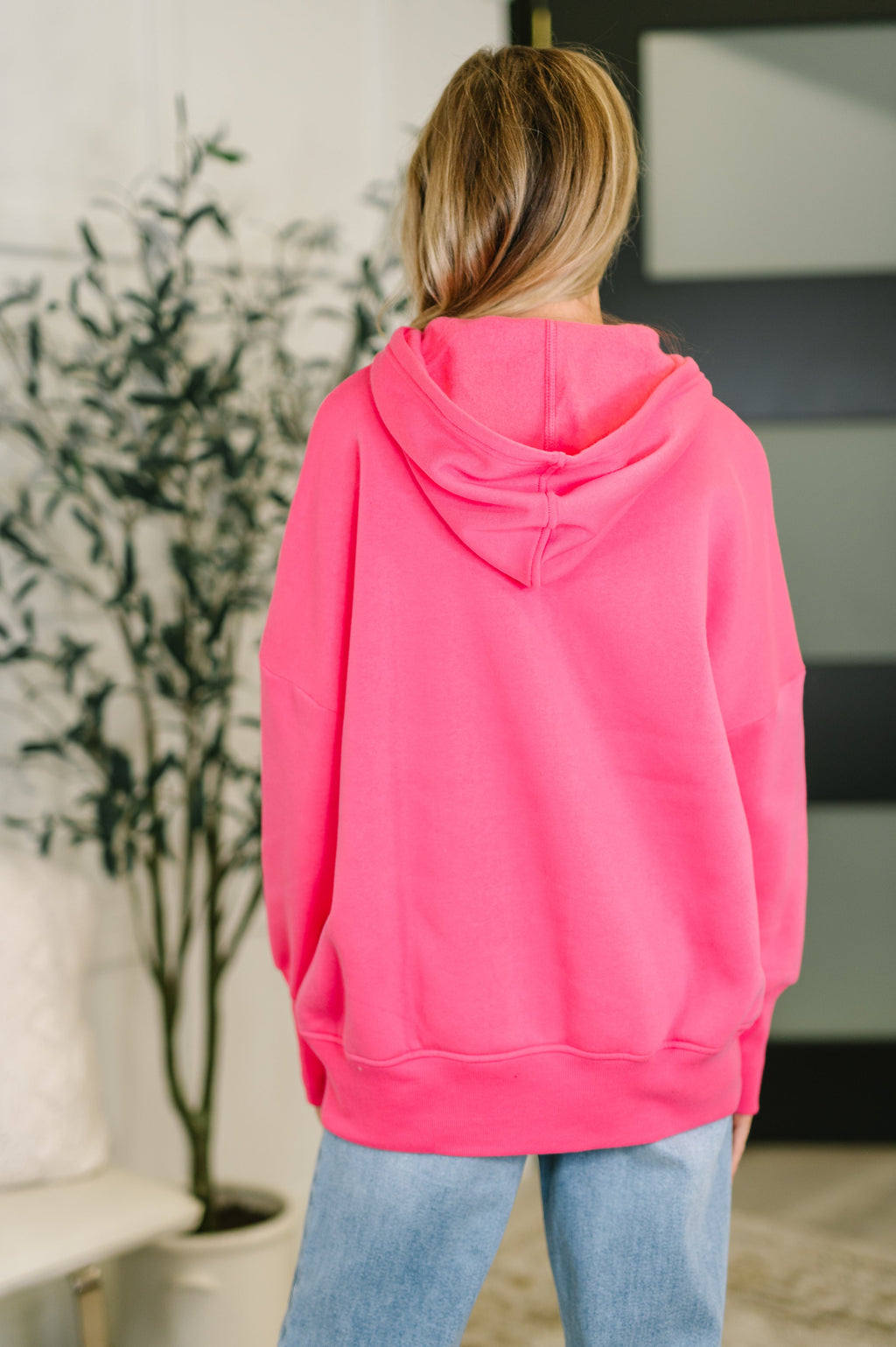A Million Different Reasons Hooded Pullover in Fuchsia