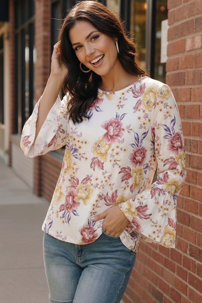 Blossom Lane Bell Sleeve Top