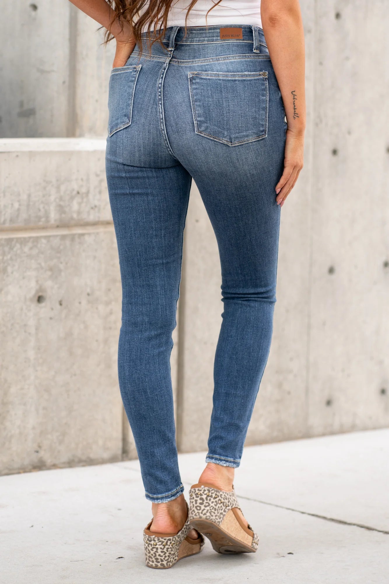 Penelope High Rise Button Fly Skinny Jean