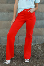Amber Tummy Control Garment Dyed Flare Jean