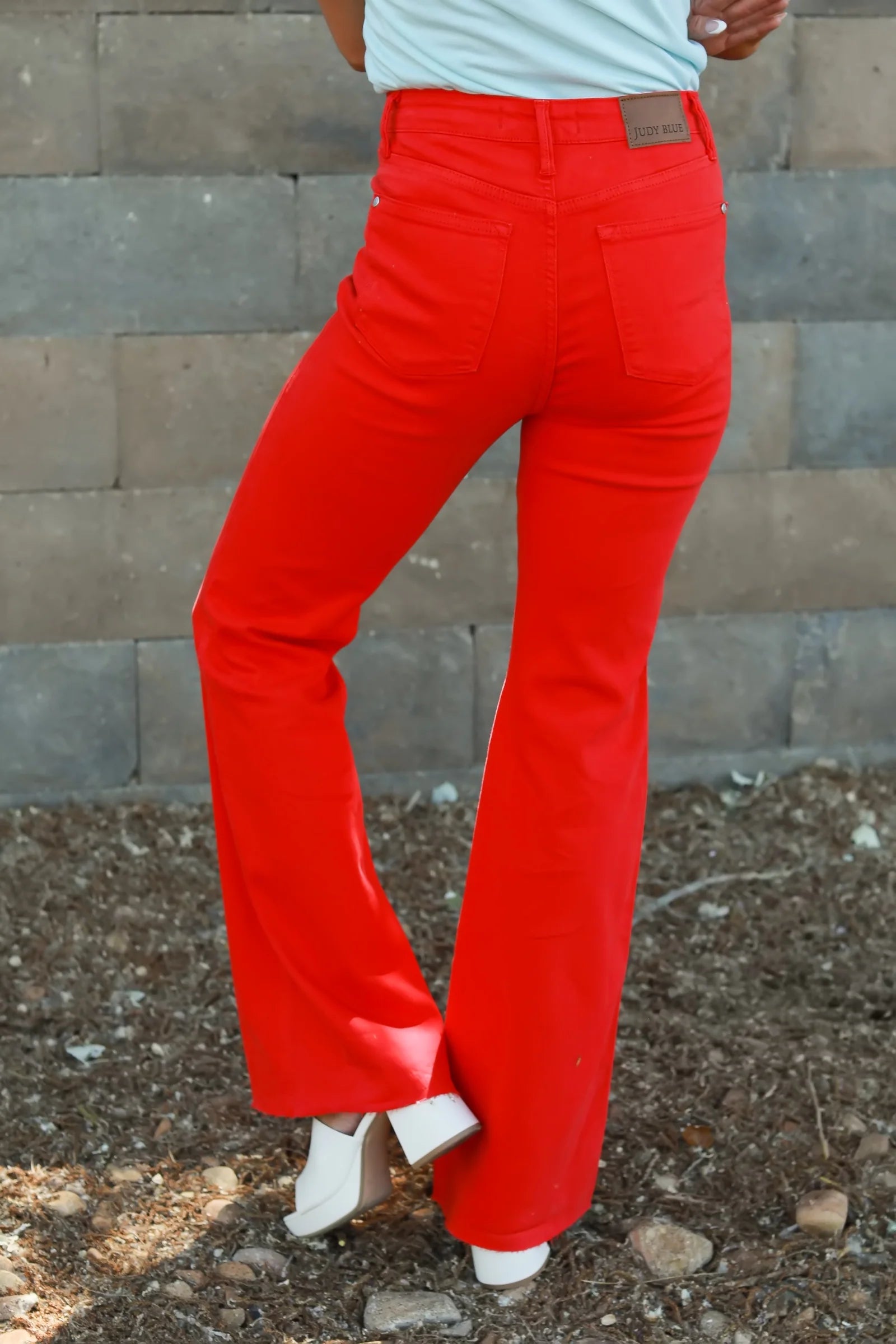 Amber Tummy Control Garment Dyed Flare Jean