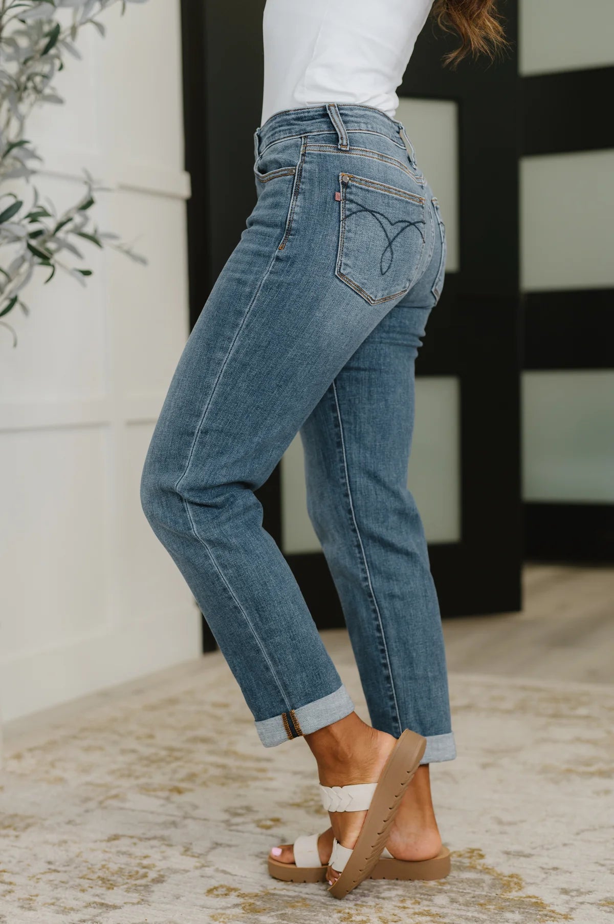 Kimber Mid Rise Boyfriend Cuffed Jean