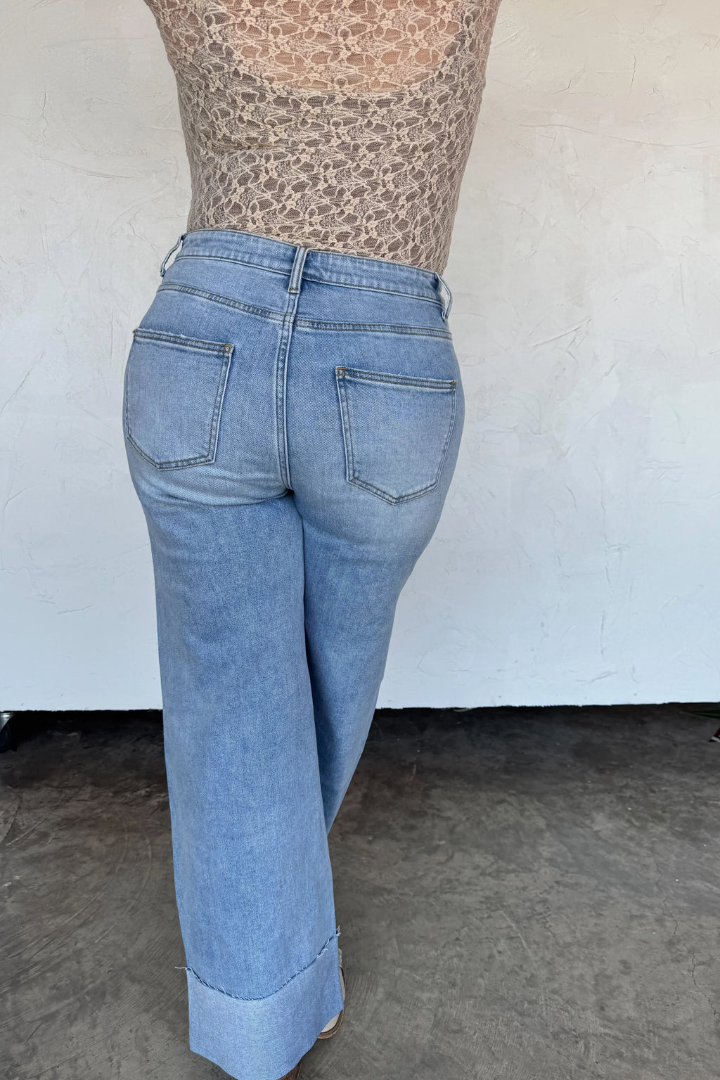 PREORDER: The Leni Wide Cuff Jean