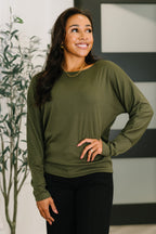 Dinner Plans Dolman Long Sleeve