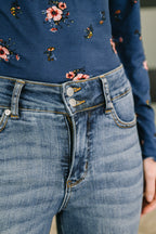 Eva High Waist Flare Tummy Control Double Button WB