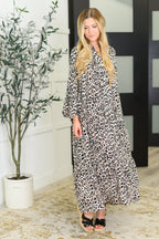 Fiercely Feminine Leopard Print Maxi Dress
