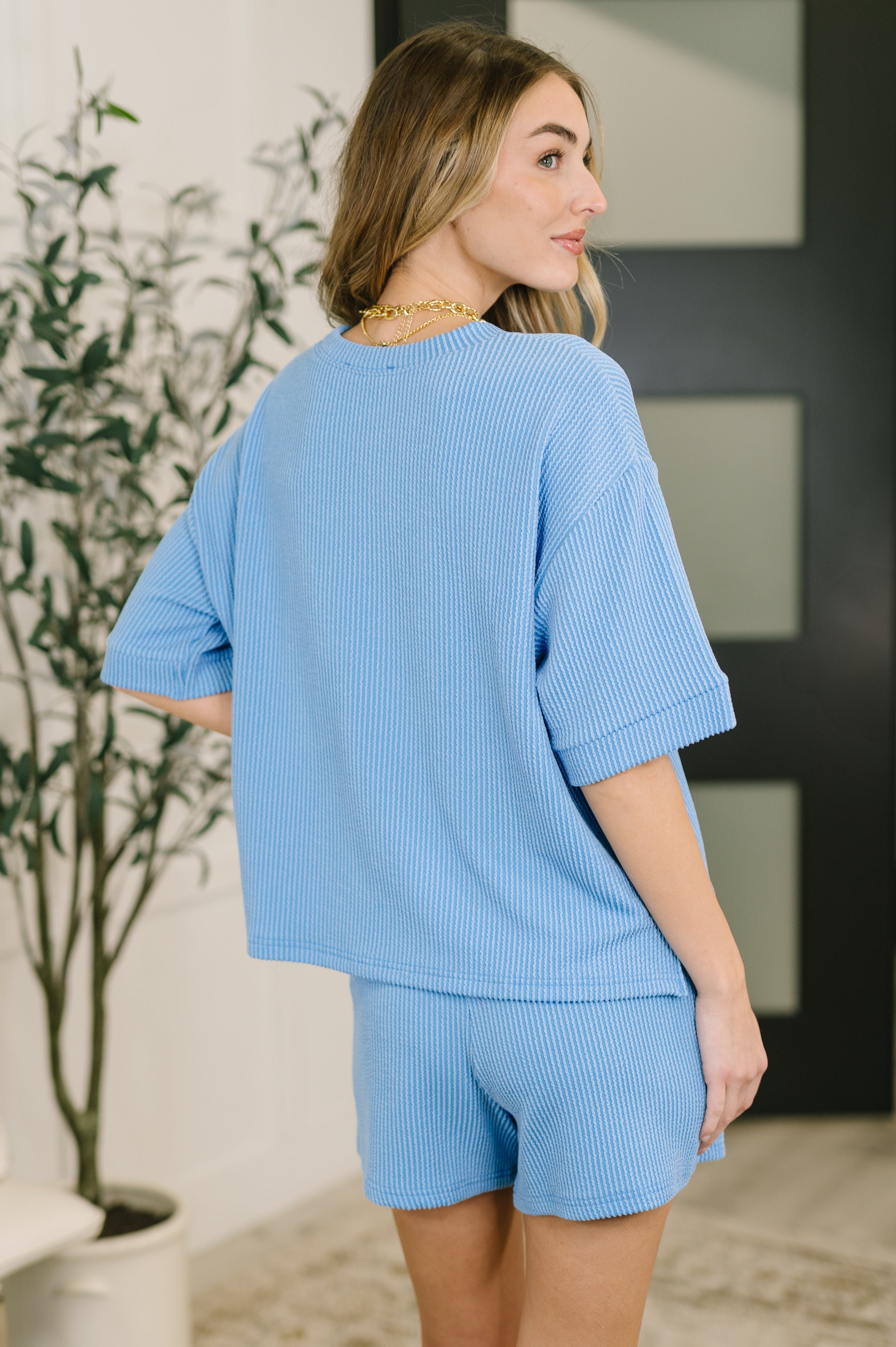 Fight the Feeling Top and Bottom Set in Sky Blue