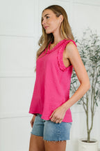 Flourish and Flare Ruffle Detail Tank