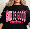 God is Good Pink Bows Graphic Tee and Sweatshirt