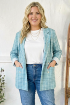 Mint To Be Plaid Blazer
