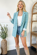 Mint To Be Plaid Blazer