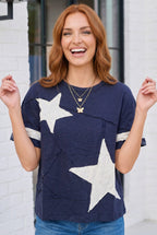 Star Power Navy Varsity Tee