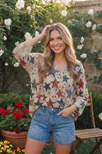 Star Spangled Crochet Sweater