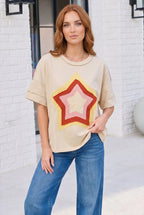 Retro Rainbow Star Oversized Tee