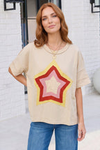 Retro Rainbow Star Oversized Tee