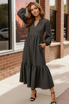 Slate Serenade Maxi Dress