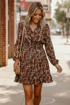 Cocoa Blossom Smocked Waist Dress