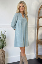 Bluebell Breeze Notch Neck Dress (Open Pack)