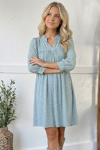 Bluebell Breeze Notch Neck Dress (Open Pack)