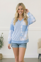 Coastal Calm Colorblock Top