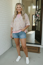 Sweet Garden Floral Drop Shoulder Top