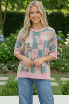 Patchwork Dreams Short Sleeve Top