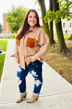 Start Your Day Rust Flannel Plaid Oversized Shacket