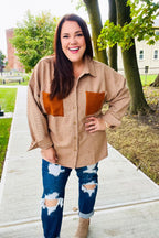 Start Your Day Rust Flannel Plaid Oversized Shacket