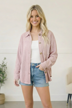 Coffee Run Corduroy Shacket