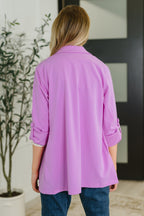 I'm Really That Gal Open Front Blazer in Orchid Glow
