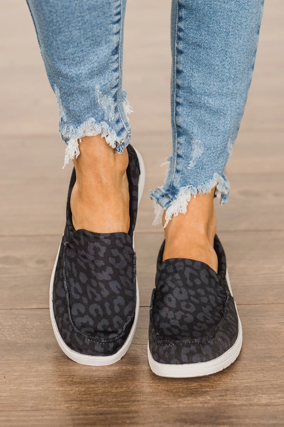 Maya Sneaker in Black Leopard