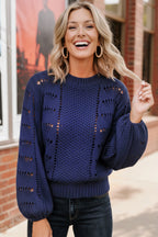 Blue Skies Crochet Pullover