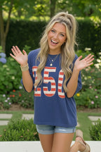 Blue Stars and Stripes '250' Top