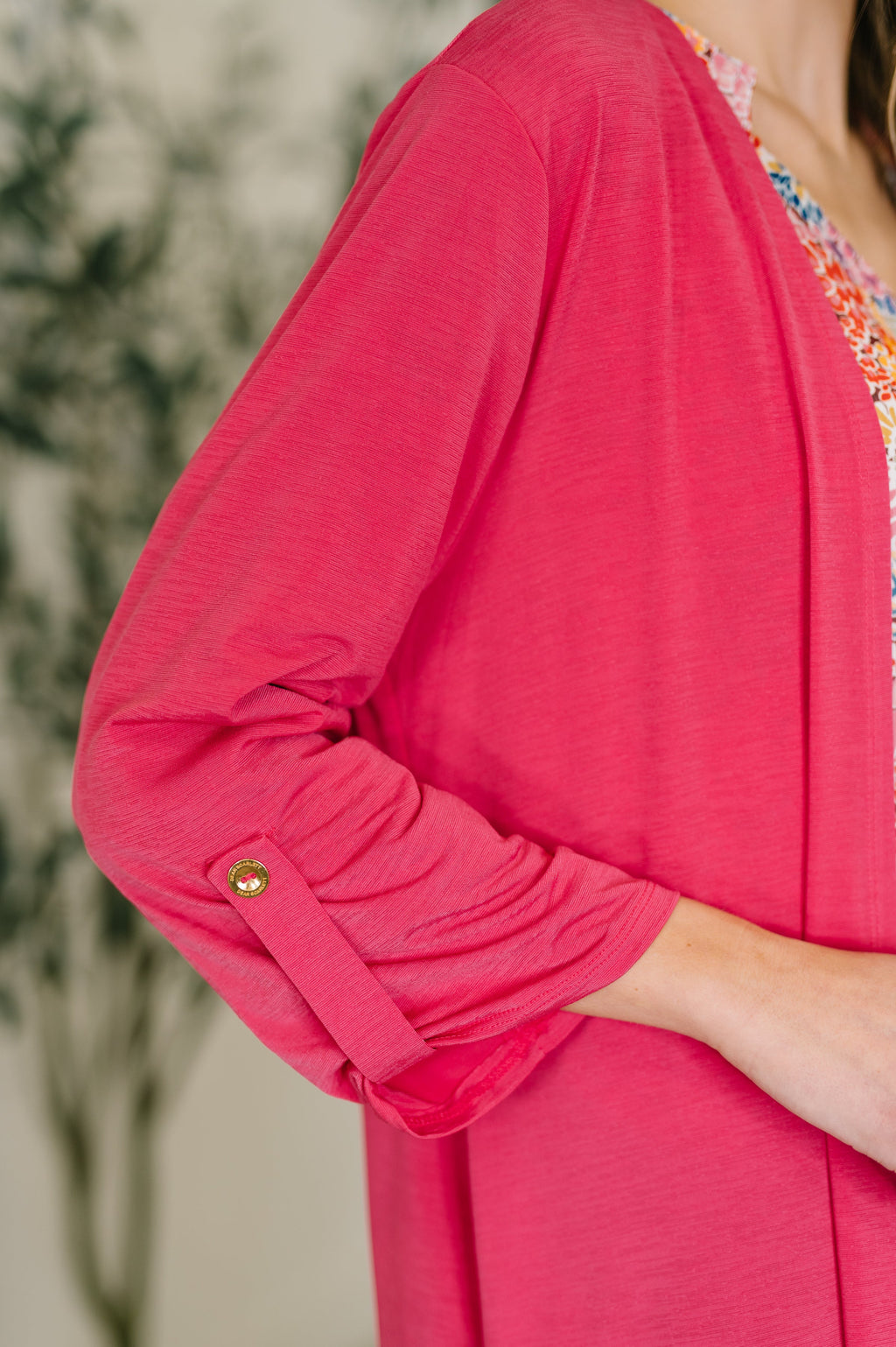 Lizzy Cardigan in Fuchsia